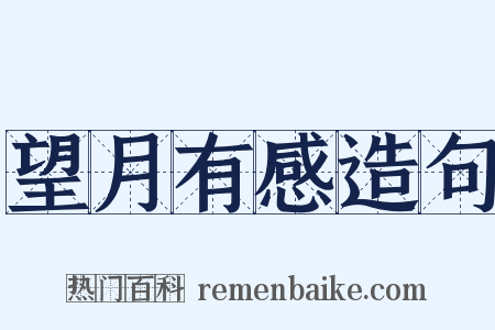 望月有感造句是什么意思的图片